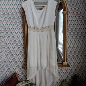 Urban Outfitters White Pleated Dress